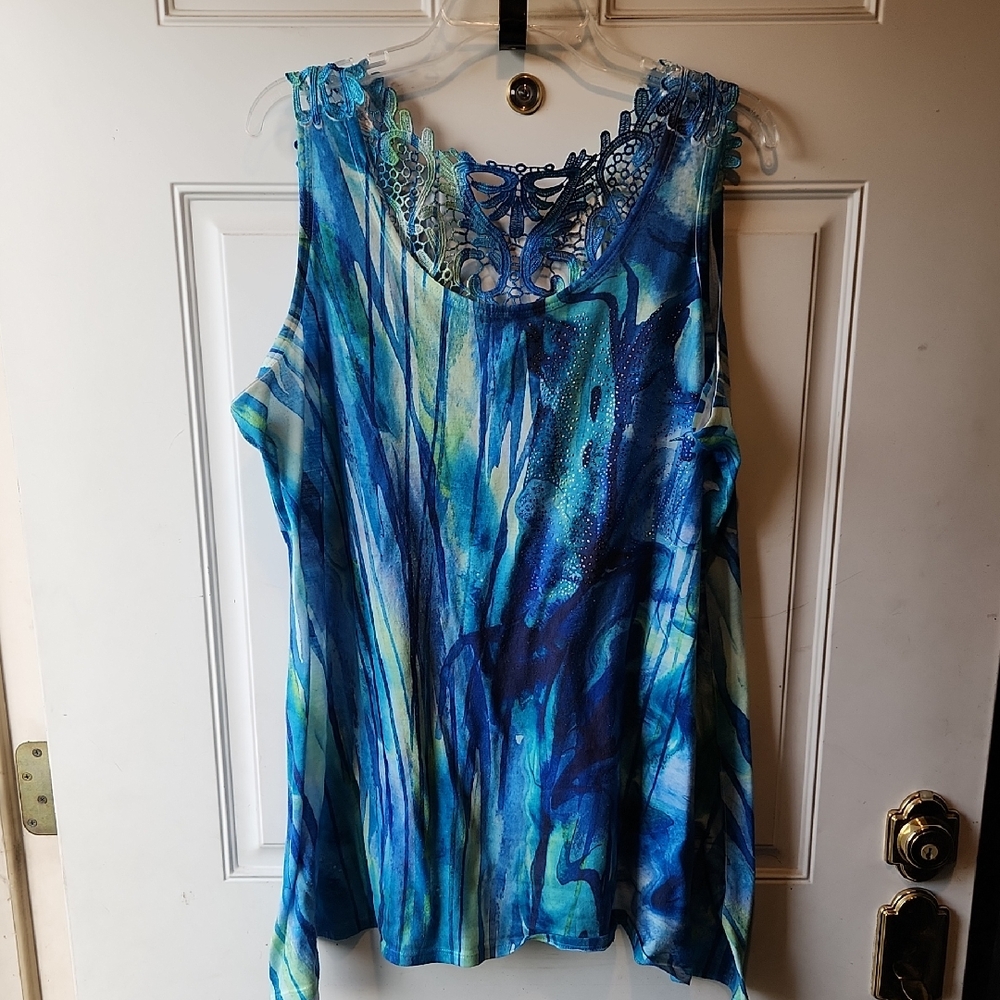 Avenue Lace Detail Sleeveless Top Size 22/24